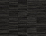 Forssa wallpaper in Jet black with a textured horizontal stripe pattern