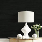 Lohja Graphite by A Lot More Textures Faux Grasscloth Vinyl Wallpaper – Seabrook Designs CP92100