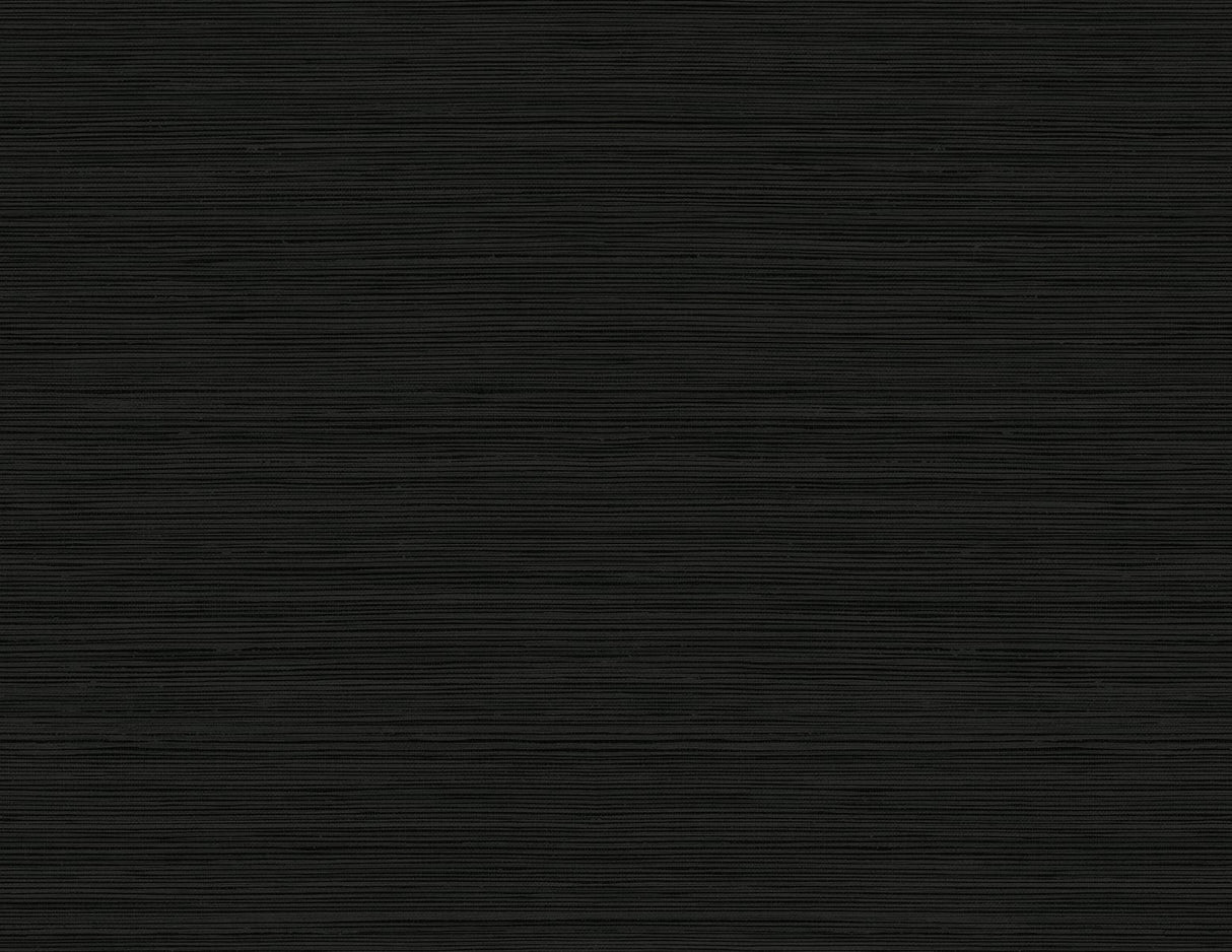 Lohja Graphite faux grasscloth vinyl wallpaper by Seabrook Designs (CP92100)