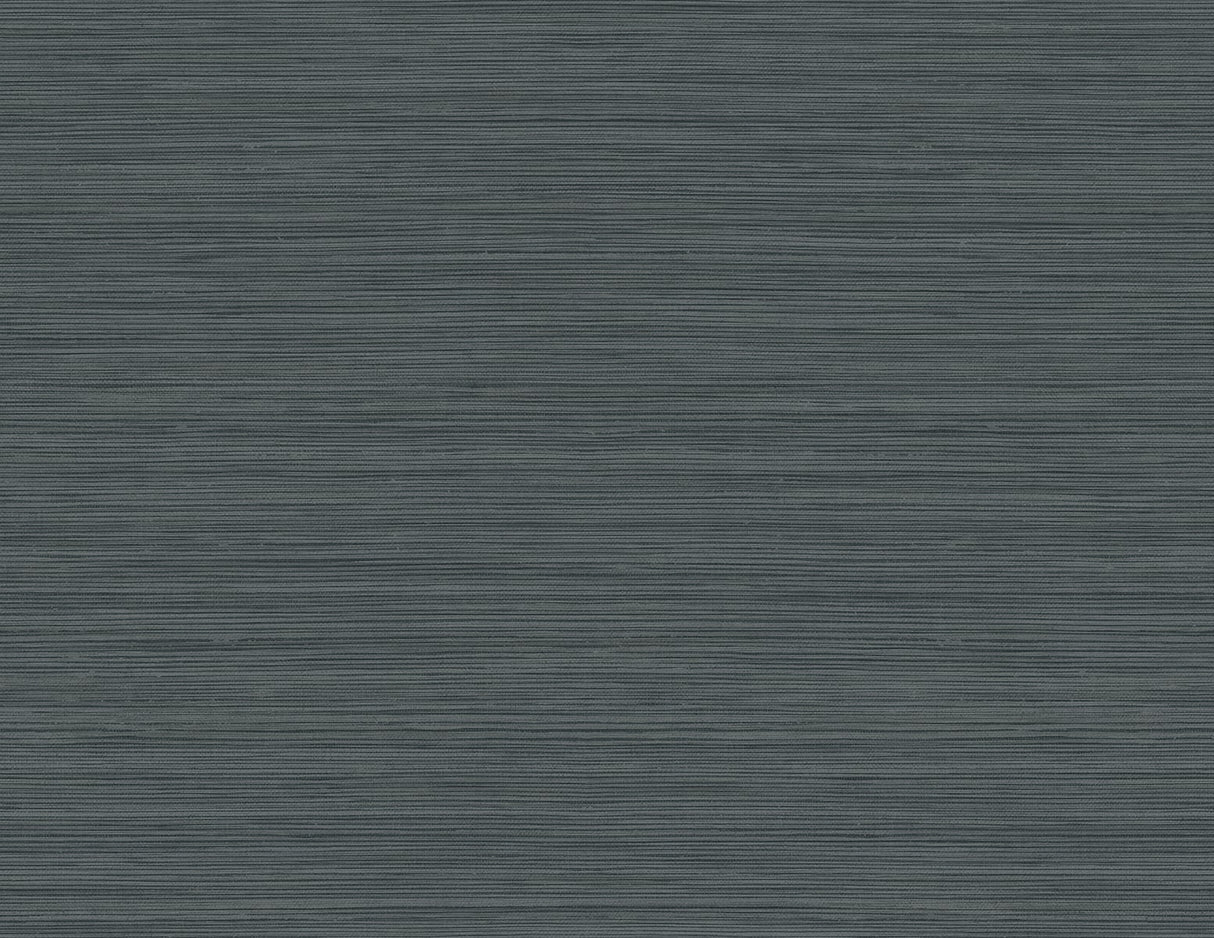 Seabrook Designs Lohja wallpaper in Rain gray faux grasscloth texture