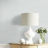 Lohja Soft Gray by A Lot More Textures Faux Grasscloth Vinyl Wallpaper – Seabrook Designs CP92118