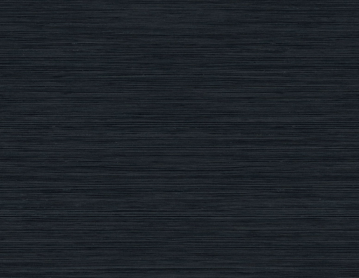 Rauma in Charcoal Blue faux grasscloth matte vinyl wallpaper by Seabrook Designs