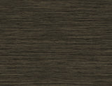 Rauma faux grasscloth wallpaper in Onyx (black textured horizontal weave look)