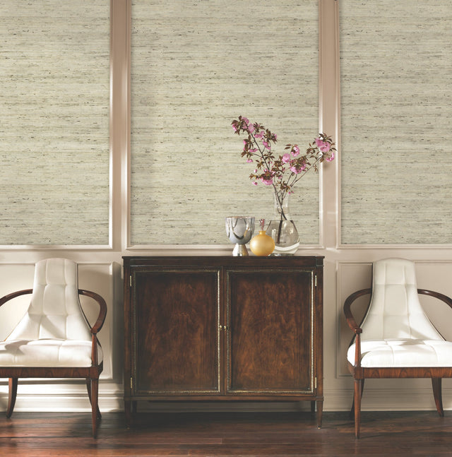 Grasscloth Blue Wallpaper with Natural Woven Texture - York CP9348