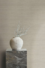 Boardwalk Monarch Silk Brown Wallpaper, Weaves Pattern - York CR9244