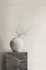Monarch Silk Dove Wallpaper with Weave Texture - York CR9246