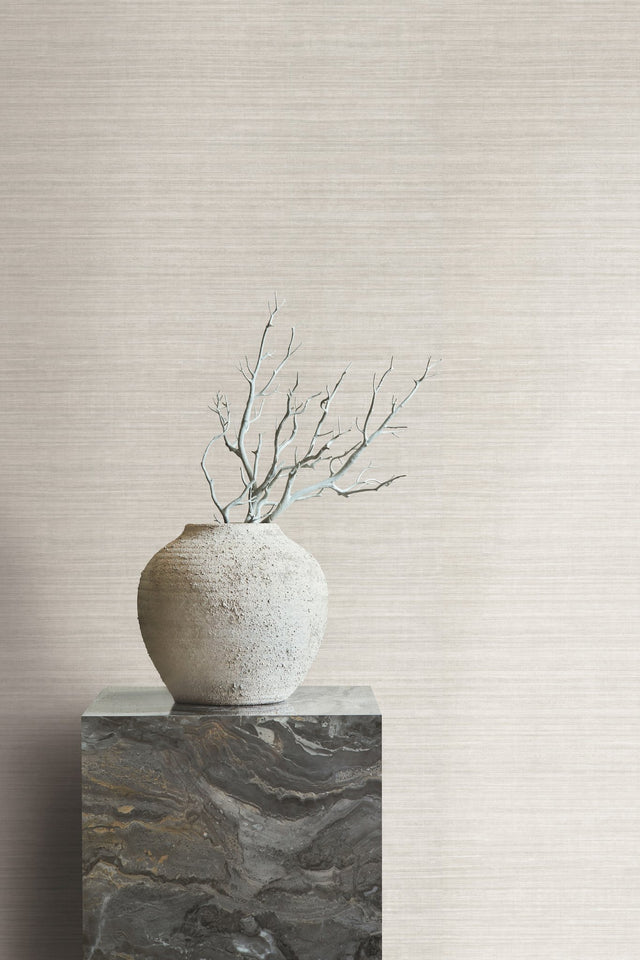 Monarch Silk Dove Wallpaper with Weave Texture - York CR9246