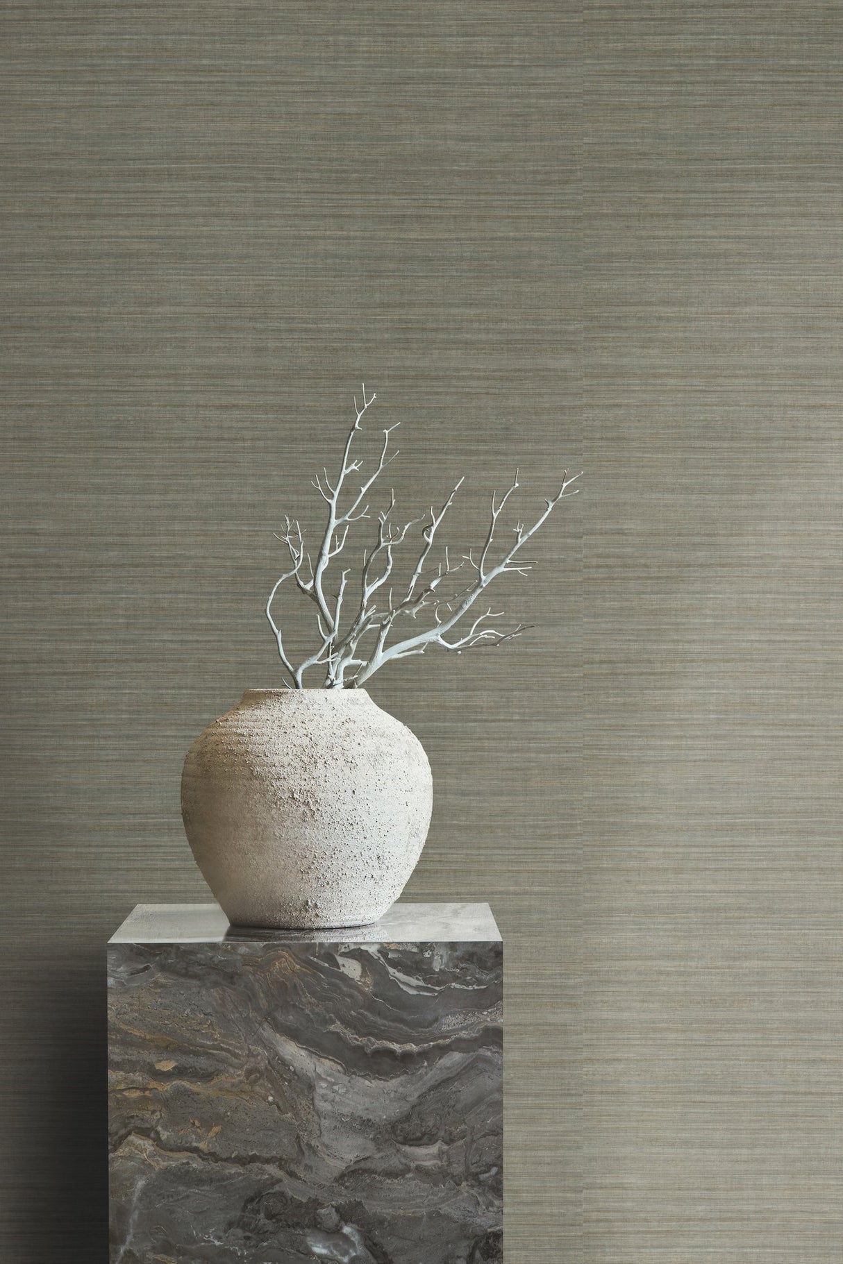 Monarch Silk Sage Wallpaper with Weaves Pattern - York CR9248