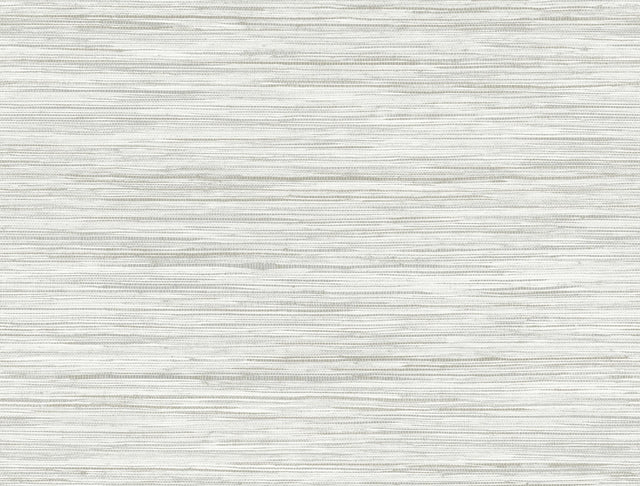 Bahiagrass Grey Faux Grasscloth Textured Prepasted Wallpaper - York CV4414