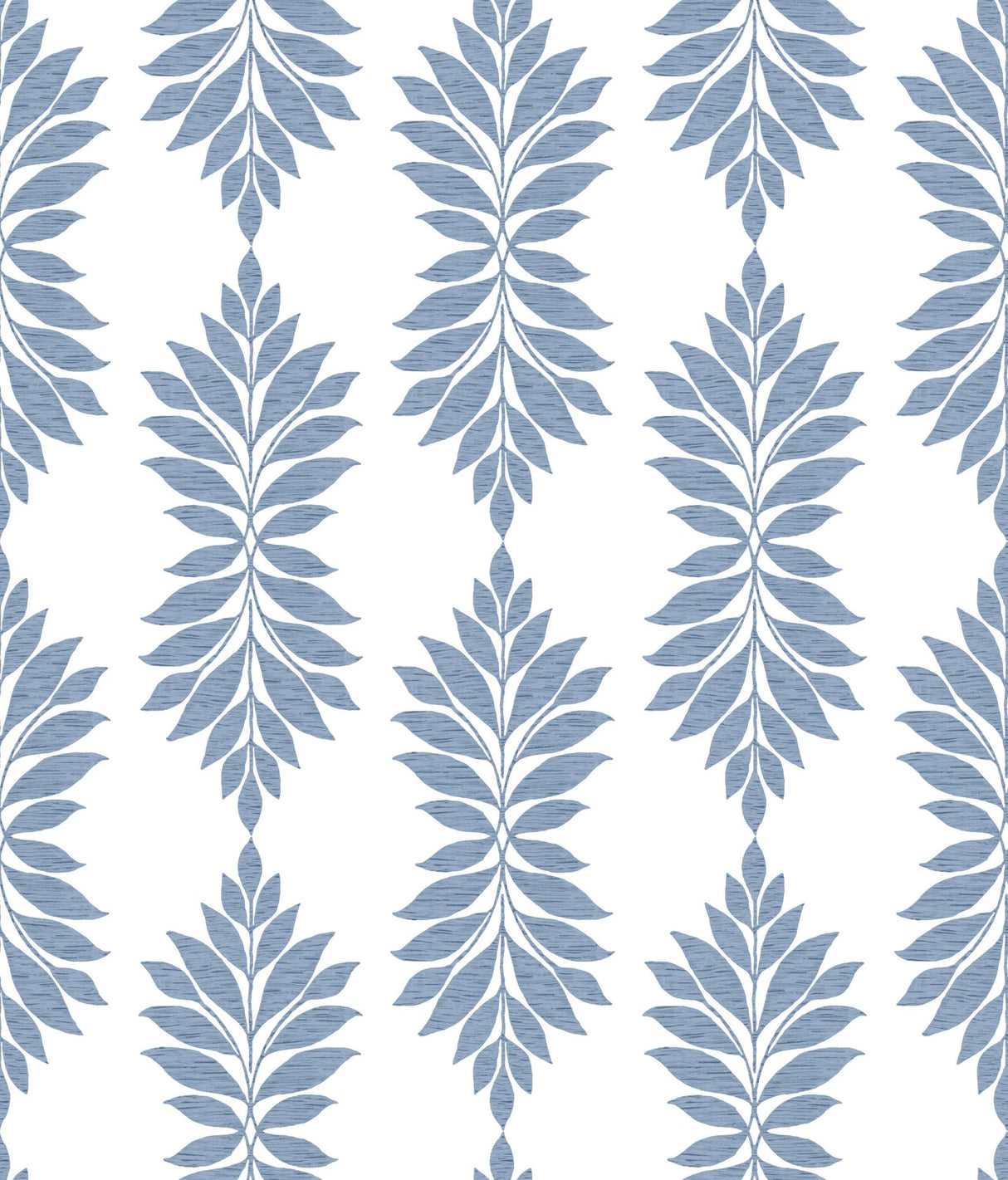 Broadsands Botanica Blue Wallpaper with Botanical Leaf Medallion - York CV4423