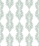 Broadsands Botanica Light Green Wallpaper with Botanical Leaf Medallion - York CV4425