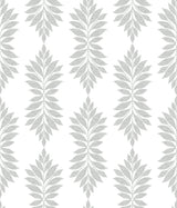 Broadsands Botanica Light Grey Wallpaper with Botanical Leaf Medallion Pattern - York CV4428