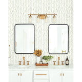 Painted Herringbone Green Wallpaper with Brushstroke Chevron Motif - York CV4452
