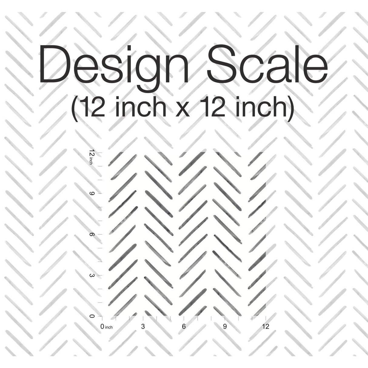 Painted Herringbone Black Wallpaper with Hand-Brushed Chevron Motif - York CV4454