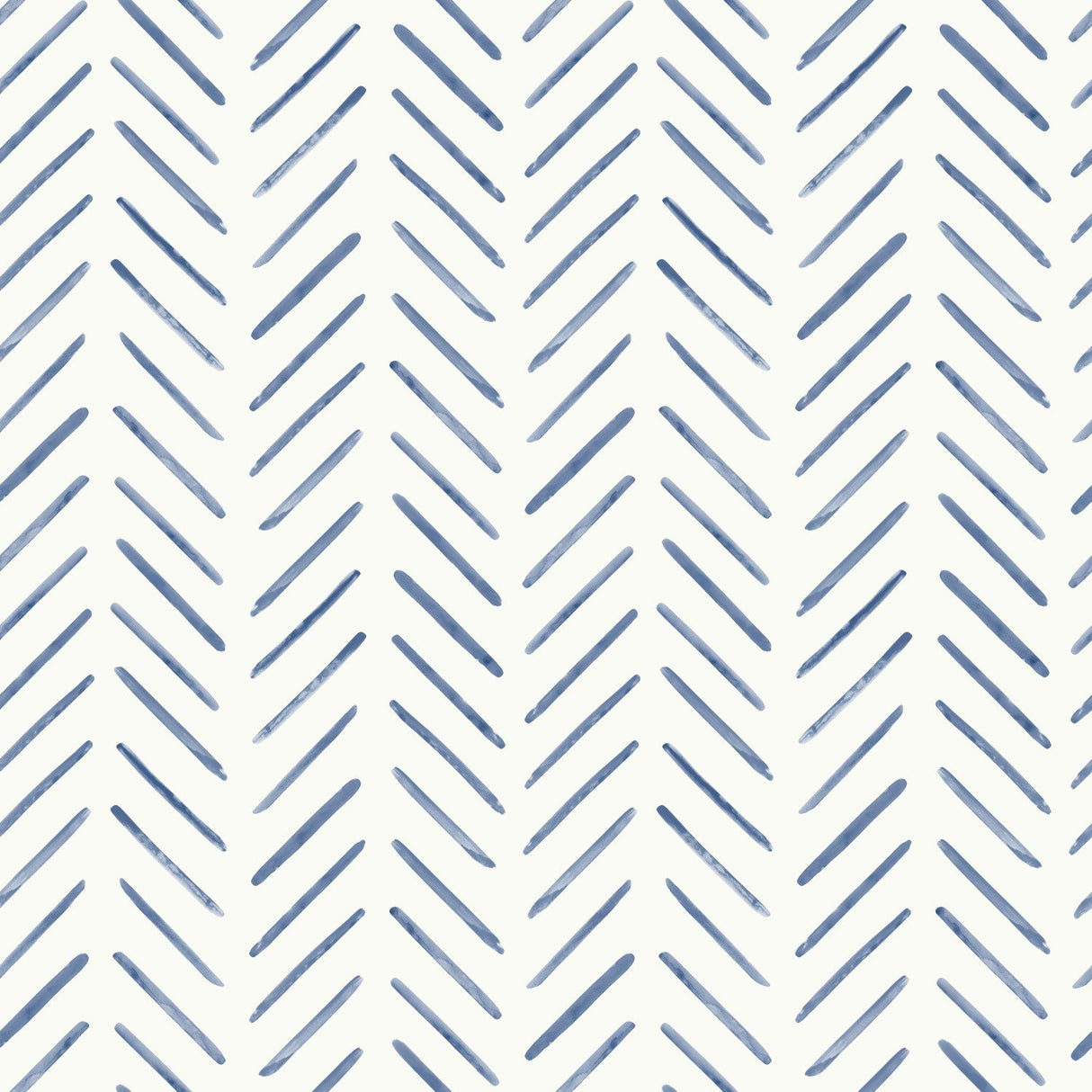 Painted Herringbone Navy Wallpaper with Small Prints Pattern, Sure Strip Prepasted - York CV4455