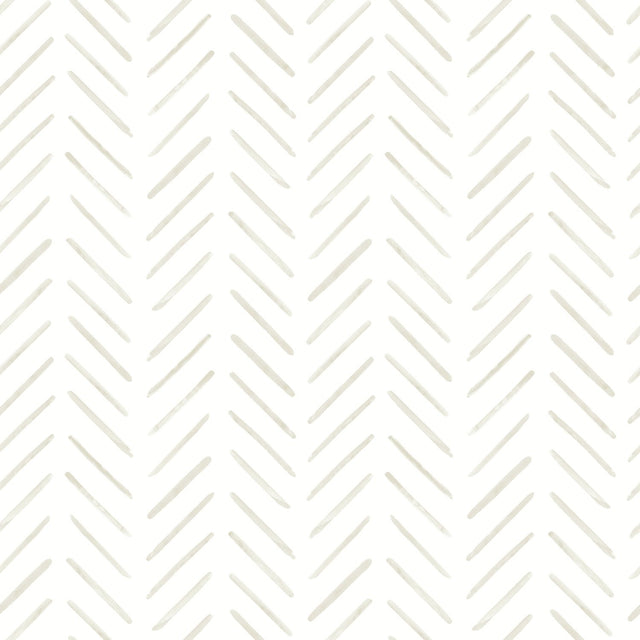 Painted Herringbone Off White Wallpaper with Small Prints Herringbone Motif - York CV4456