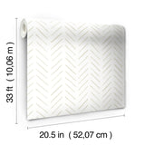 Painted Herringbone Off White Wallpaper with Small Prints Herringbone Motif - York CV4456