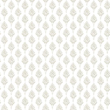 French Scallop Off White Wallpaper with Small Print Ikat Motif - York CV4458