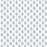French Scallop Blue Wallpaper with Ikat Coastal Motif - York CV4459