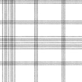 Charter Plaid Black Wallpaper with Menswear Windowpane Pattern - York CV4464