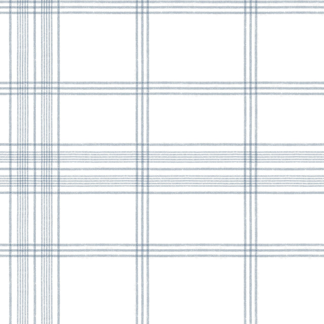 Charter Plaid Blue Wallpaper