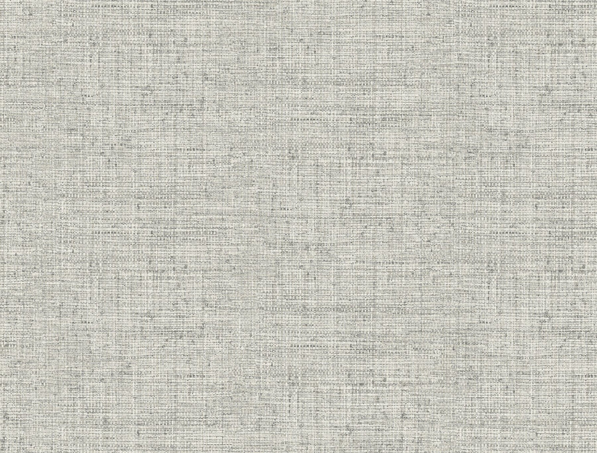 Papyrus Weave White Faux Grasscloth Prepasted Wallpaper - York CY1558