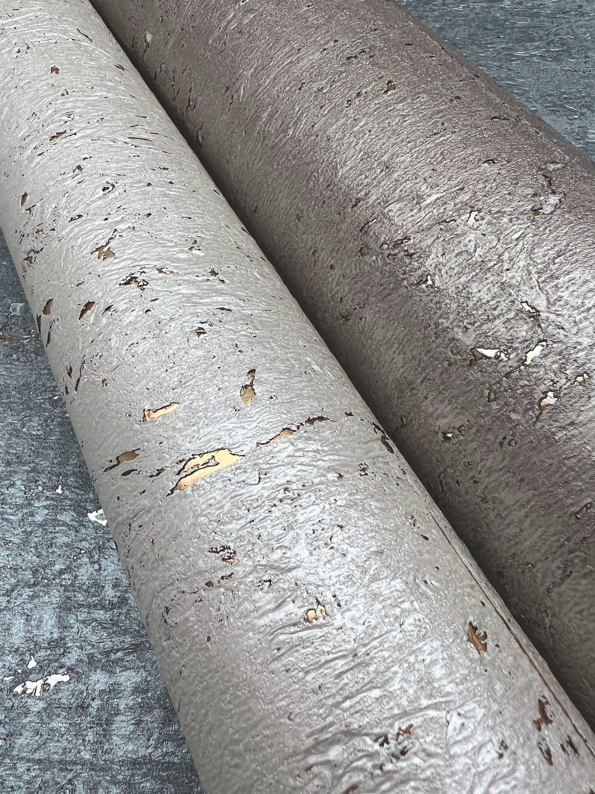 Cork Gold & Silver Metallic Wallpaper with Genuine Cork Texture - York CZ2482