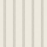 Johnny Charcoal Stripes wallpaper, 20.5 in x 33 ft roll, grey stripe on cream linen-look ground