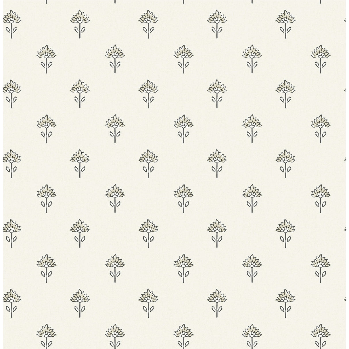 Chesapeake Surdiva Ivory Floral Fan Wallpaper, 20.5 in x 33 ft roll