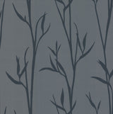 Matcha Blue Wallpaper with Botanical Bamboo Motif - York DA3510N