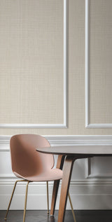 Caprice Cream Textured Weaves Wallpaper - York DA3515N