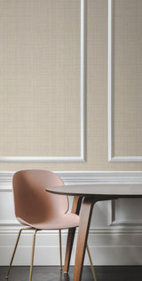Caprice Tan Wallpaper with Woven Linen Texture - York DA3516N