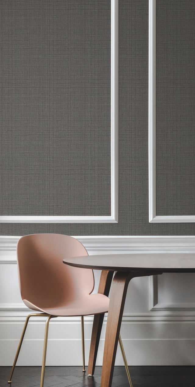 Caprice Grey Wallpaper with Woven Texture - York DA3517N
