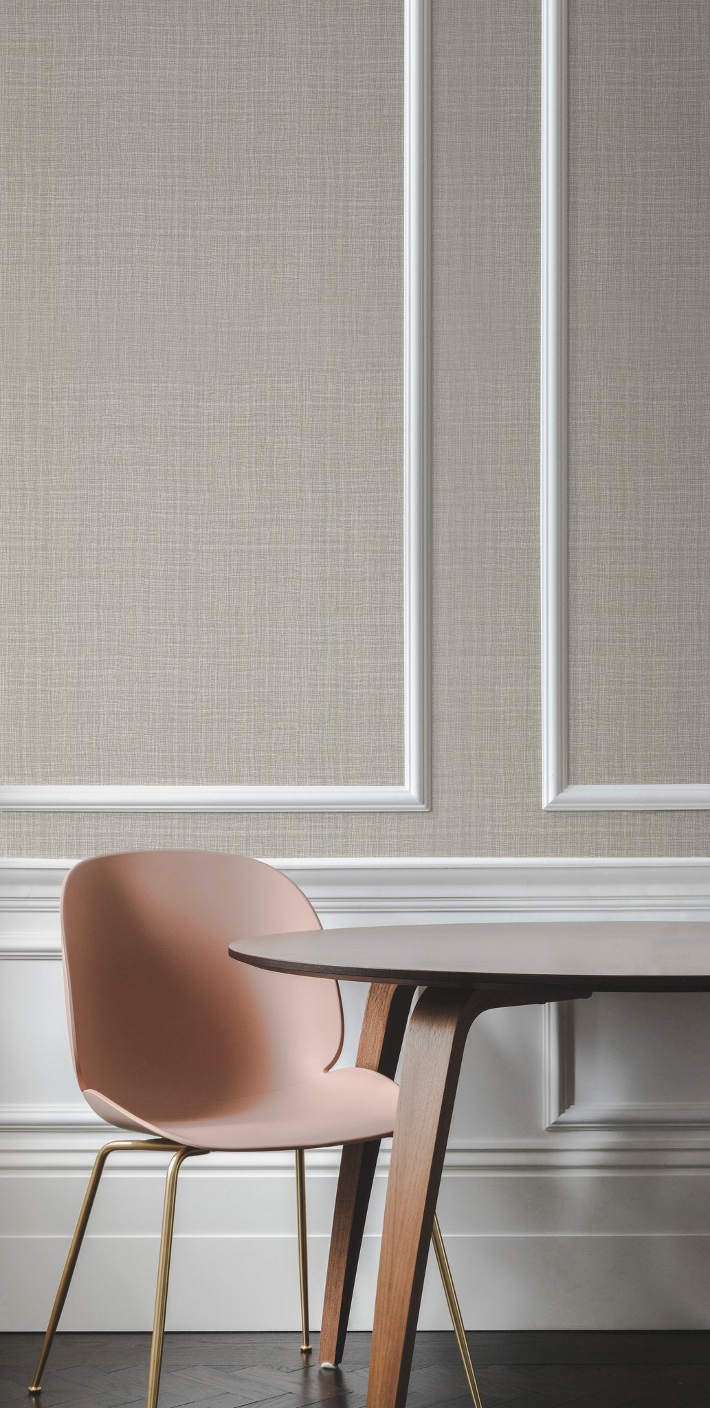 Caprice Grey & Beige Wallpaper with Woven Texture - York DA3520N