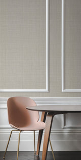 Caprice Grey & Beige Wallpaper with Woven Texture - York DA3520N