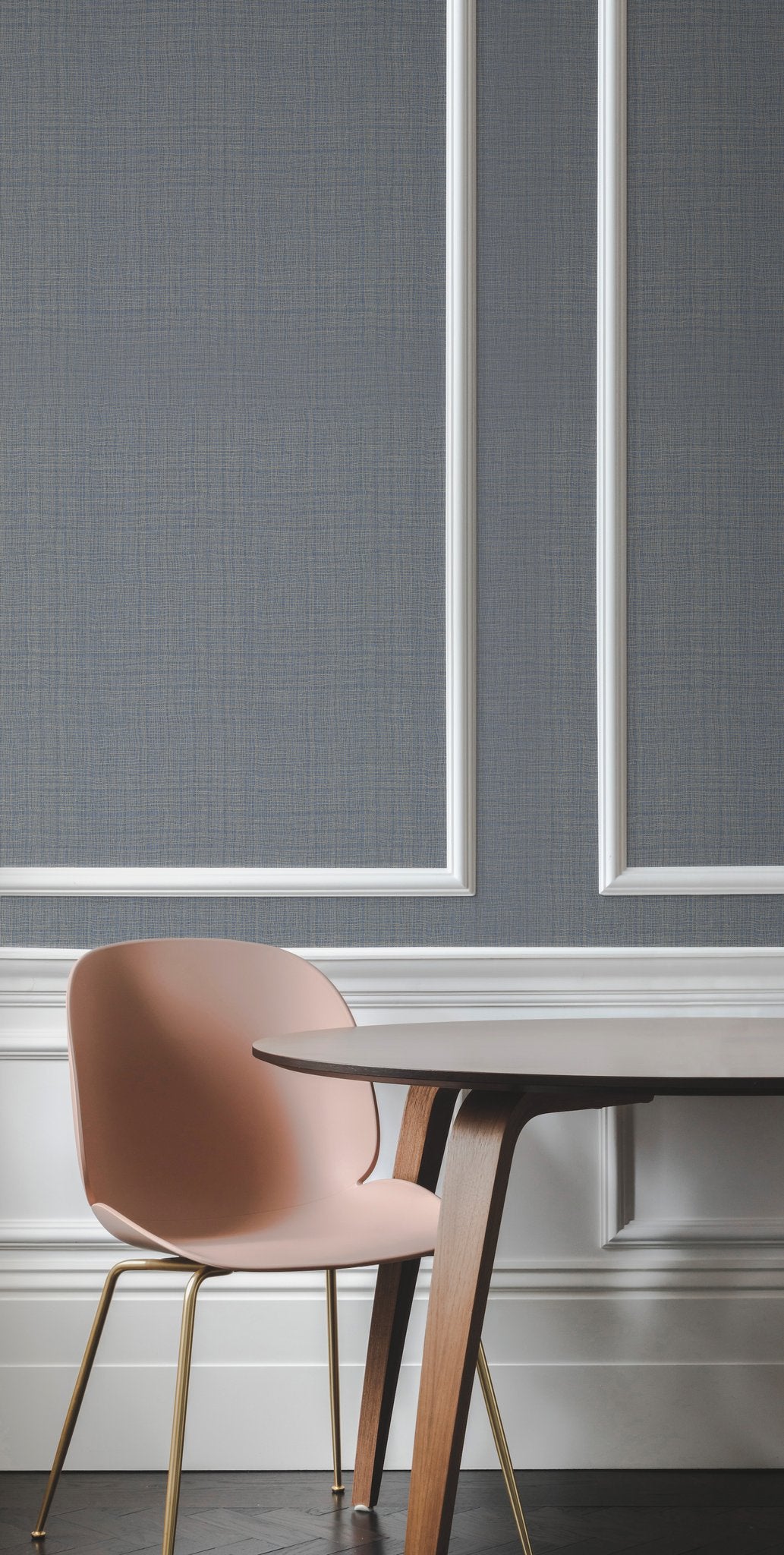 Caprice Blue Woven-Texture Non Woven Backed Vinyl Wallpaper - York DA3521N