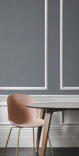 Caprice Blue Woven-Texture Non Woven Backed Vinyl Wallpaper - York DA3521N