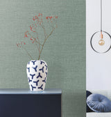 Altitude Green Weaves Textured Wallpaper - York DA3556N