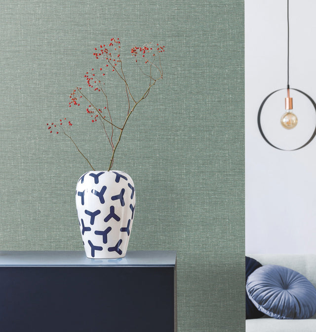 Altitude Green Weaves Textured Wallpaper - York DA3556N