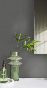 Gypsy Weave Black Wallpaper with Woven Weave Texture - York DA3577N
