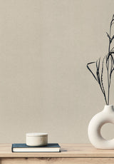 Gypsy Weave Champagne Fabric Backed Vinyl Wallpaper with Paper & Thread Weave Texture - York DA3581N