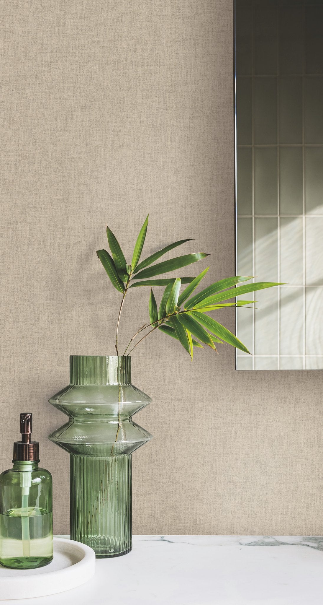 Gypsy Weave Light Brown Wallpaper with Woven Texture - York DA3584N