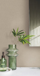 Gypsy Weave Beige & Brown Wallpaper with Woven Weave Texture - York DA3585N