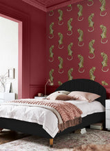 Leopard King Red by Daisy Bennett Peel and Stick Peel & Stick Wallpaper – Daisy Bennett Designs DB20201 -Sample