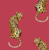 Leopard King Red by Daisy Bennett Peel and Stick Peel & Stick Wallpaper – Daisy Bennett Designs DB20201 -Sample