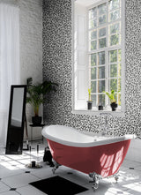 Classic Leopard Black and White by Daisy Bennett Peel and Stick Peel and Stick Wallpaper – Daisy Bennett Designs DB20600 -Sample