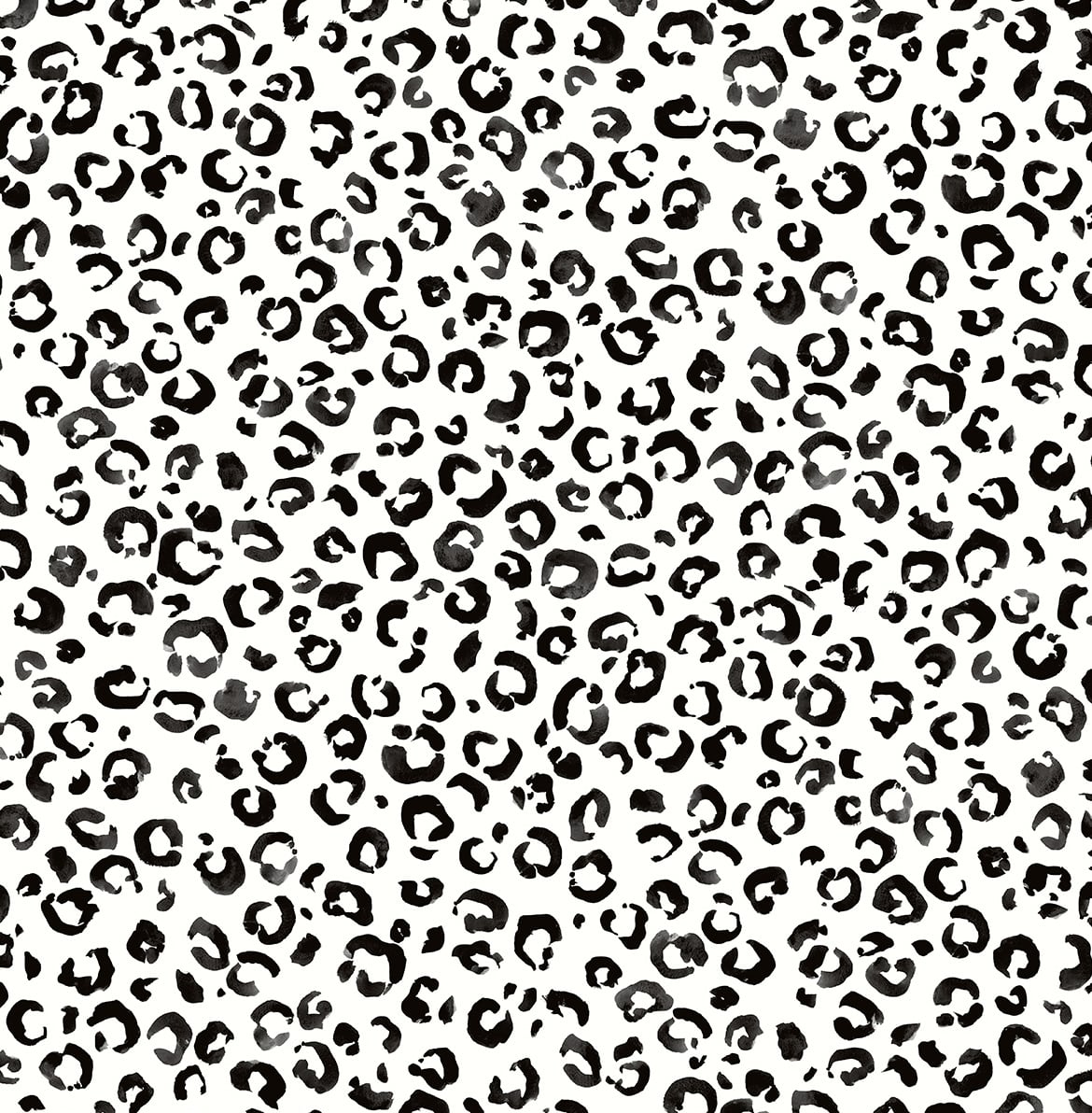 Classic Leopard Black and White by Daisy Bennett Peel and Stick Peel and Stick Wallpaper – Daisy Bennett Designs DB20600 -Sample