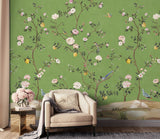 Blossom Chinoiserie Green by Daisy Bennett Peel and Stick Peel & Stick Chinoiserie Wall Mural – Daisy Bennett Designs DB20704M