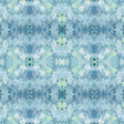 Kaleidoscope blue abstract geometric wallpaper pattern in matte finish