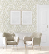 Moirella Taupe by West Boulevard Collection Abstract Wallpaper – Daisy Bennett Designs DBW8004